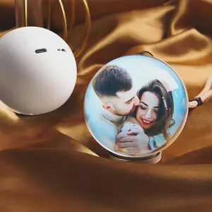 Glass Video Globe Memory Crystal Ball Video Player Playable Video Gift Sphere for Valentine’s Day Birthday and Christmas