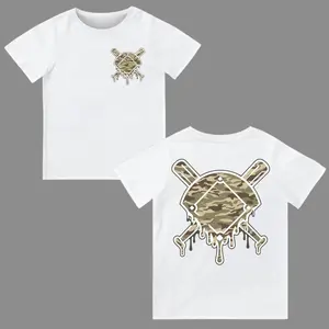Youth and Adult Baseball Camo Drip T-Shirt, Trendy Camo Baseball Boy Pullover, Camo Girl Pullover, Vintage Baseball Camo Youth Shirt, Toddler and Youth Shirt, Kids Clothing, Birthday Gift