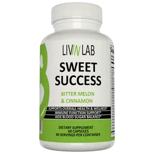 Sweet Success Supplement: Control Blood Sugar with Bitter Melon & Cinnamon - 60 Caps for Men & Women, US-Made