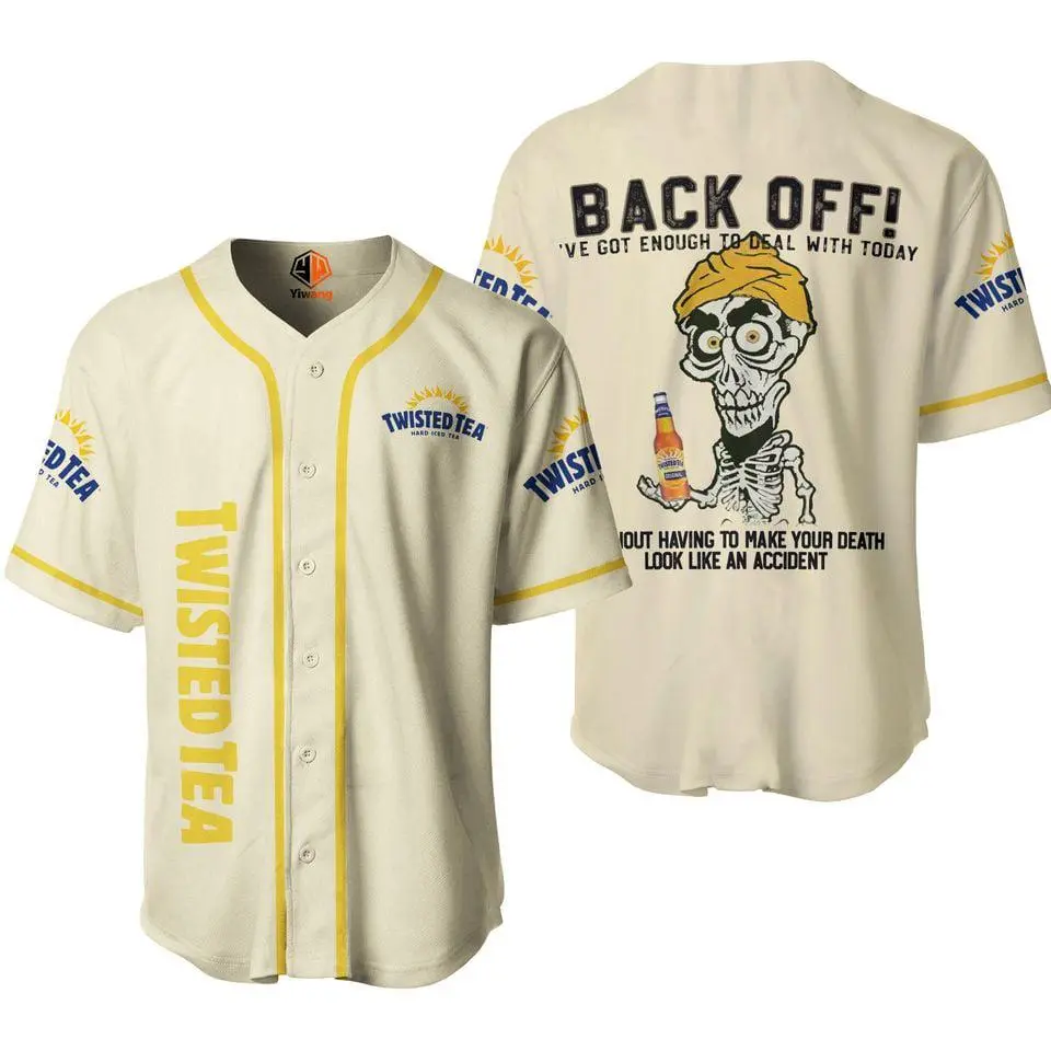 Twisted Tea Halloween Baseball Jersey for Beer Lovers Baseball Jersey for Men and Women, Sport Fanwear, Casual Style