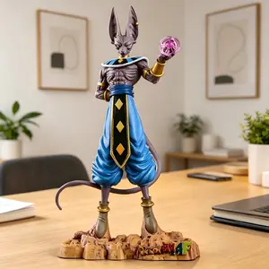 DBZ Destroyer God statue, 30cm, made of PVC, will not fade. A collector's gem, comes with an energy ball and artificial rock base. Perfect as a birthday gift for your boyfriend or child