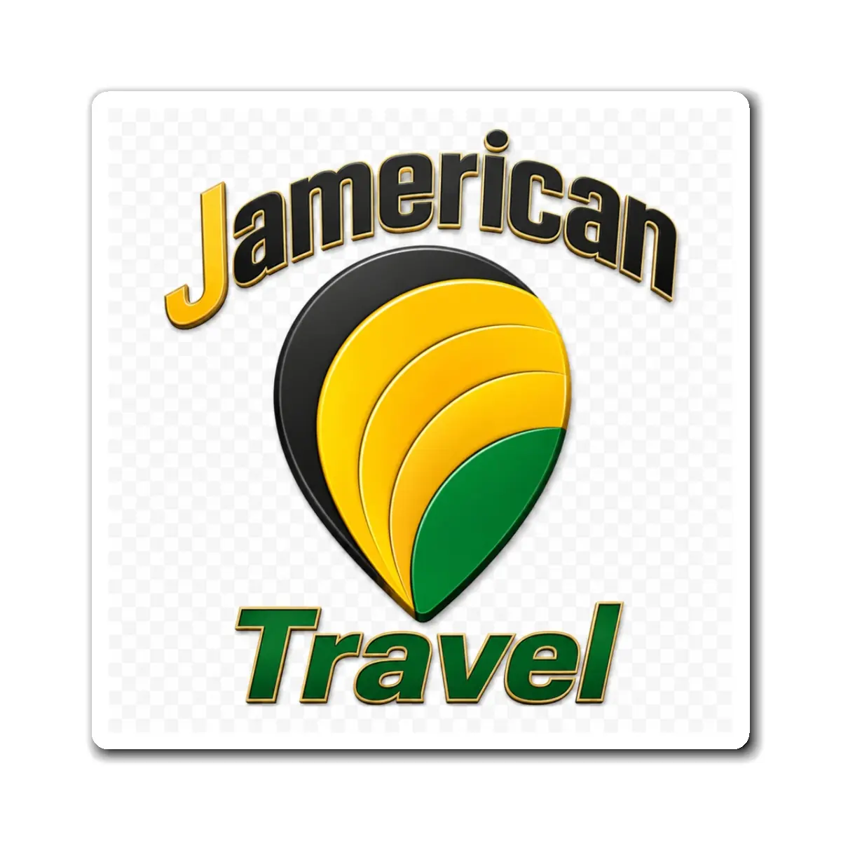 Travel Magnet — "Jamerican Travel" Logo Fridge Magnet