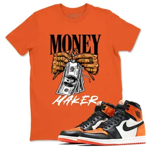 Unisex T-shirt to match Jordan 1 Shattered Backboard - Money Maker - 100% Cotton for Casual Wear. Comfortable Summer Unisex T-Shirt to match Jordan Sneaker. Streetwear Style. urban outfitters