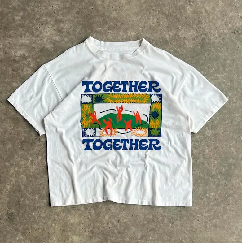 Together Together Retro T-shirt - graphic front print - relaxed fit - tee