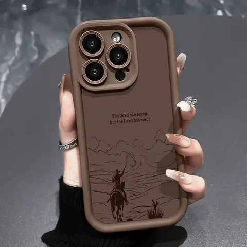 Cowboy Art 1.2mm TPU Durable Smartphone Cover - Shockproof Silicone Bumper Protector, Scratch-Resistant, Anti-Drop, Lightweight Soft Casing for iPhone 17 Pro Max,16 Plus,15,14,13,12,11,Air E
