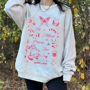 Chappell Roan Sweatshirt  Pink Pony Club Chappell Roan Midwest Princess 2024 Tour