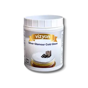 Vizyon Silver Glamour Cold Glaze - 2.2 lbs - Ready-to-Use Gold Mirror Effect