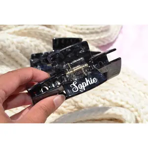 Custom Black Hair Claw Clip