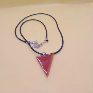 Diamond Bella Hand Crafted Fashion Necklace for Women - Black Leather Rope Chord, Lobster Clasp - 18 Inches