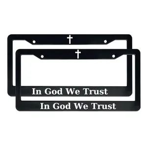 In God We Trust Christian License Plate Frame - Classic Faith Based Car Decor