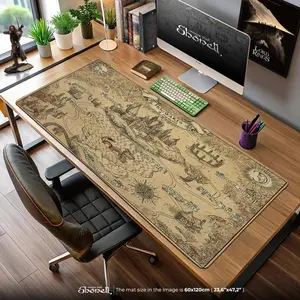 Hogwarts Map Mouse Pad - Vintage Wizard World Gaming Desk Mat