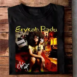 Erykah Badu Singer T-Shirt New Popular Unisex S-5XL Shirt, Gift For Fan Womenswear Top Cotton Fabric
