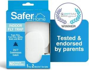 Indoor Plug-In Fly Trap for Flies, Fruit Flies, Moths, Gnats, and Other Flying Insects – 400 Sq Ft of Protection