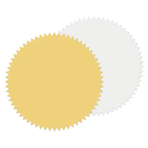 Shiny Gold or Silver Foil Seal Stickers for Embossers | Choose your color | Quantity 50