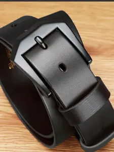 Men's Belt Vintage Casual Business Style, Elegant Design, Adjustable Waistband, Adjustable Length, Alloy Square Buckle, Suitable for Daily Wear and Formal Occasions, Men Accessories