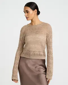 Express Open Stitch Crew Neck Sweater