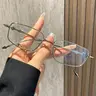 Fashion Full Rim Eyeglasses, Square Frames Eyeglass, Casual Versatile Eyeglasses for Women & Men, Fashion Eyeglasses for Daily Wear