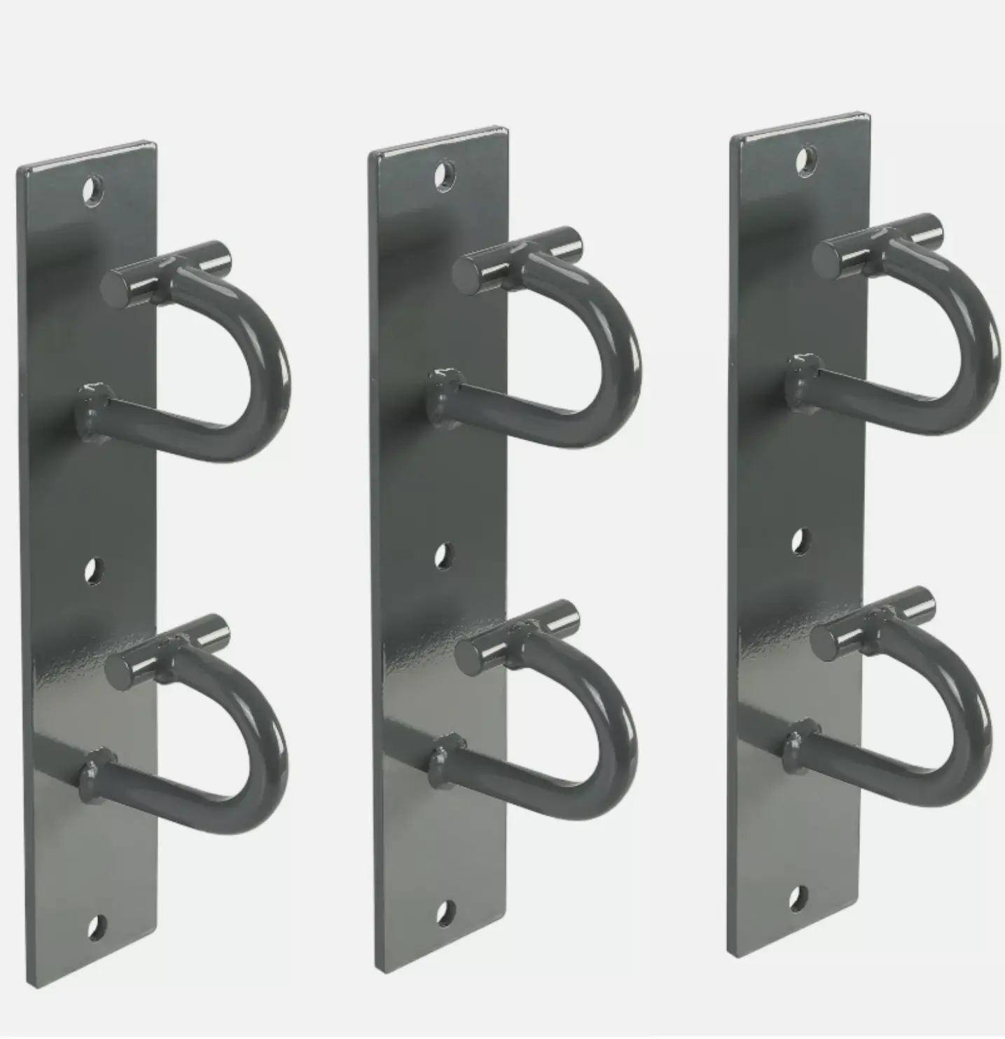 Wall Mount Anchors, Set of 3, Heavy-Duty Steel Ceiling Hooks for Resistance Bands and Suspension Straps - Home Gym Equipment for Strength & Cardio Training, Home Workout, 3 Units Set