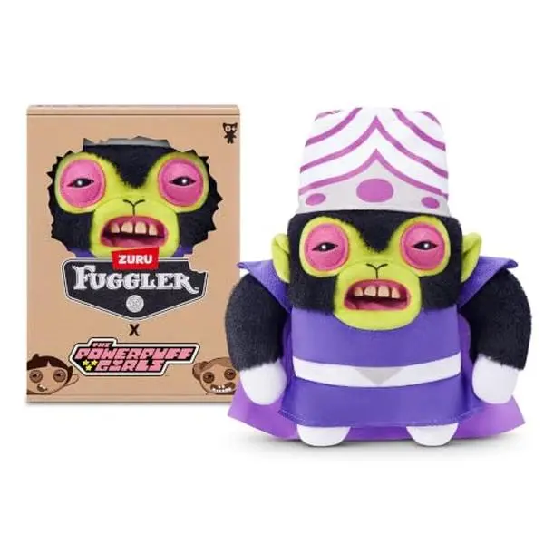 Fuggler Powerpuff Girls 9-Inch Plush Toy (Mojo JoJo) by ZURU – Funny Ugly Monster Stuffed Animal with Human-Like Teeth, Collectible Plush for Kids, Tweens, Teens, Adults & Cartoon Fans