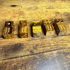 Tiger Eye Six-Side Dice (Pair of 2)