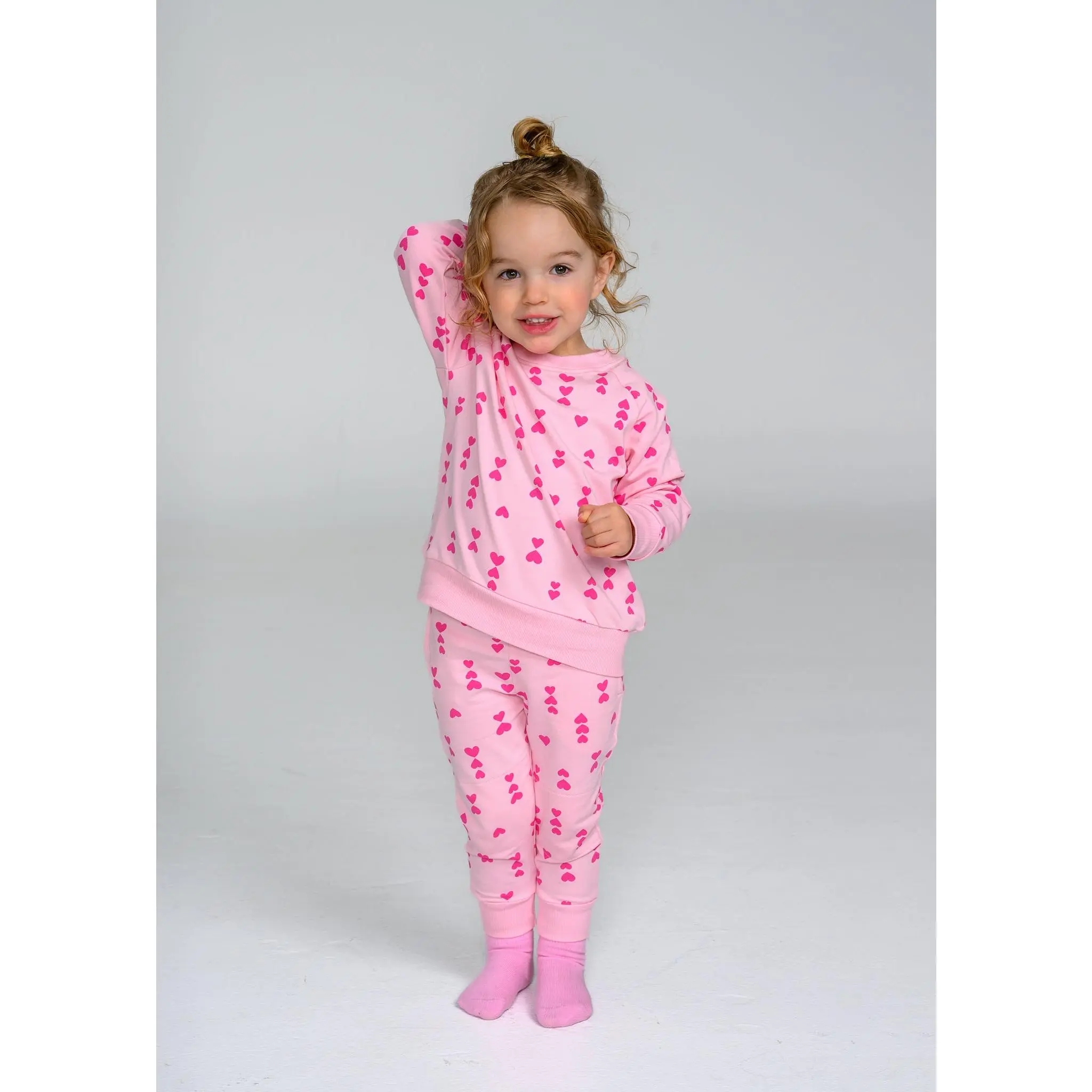 Pink-on-Pink Hearts Joggers