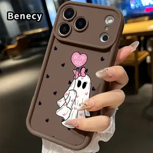 TPU Phone Case for iPhone 17 Pro Max 17 Air Ghostly Sweetheart Pattern Pocket-Friendly Shockproof Silicone Protective Soft Smartphone Casing