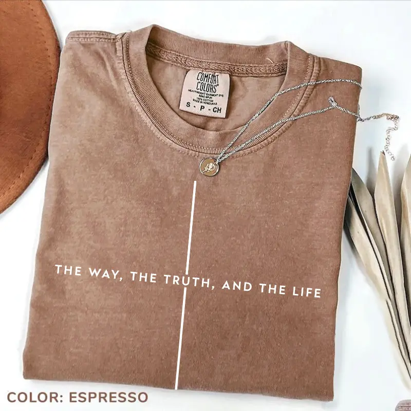 Comfort Colors John 14 6 Shirt, Yeshua Jesus is King Merch T-Shirt, The Way the Truth the Life, Jesus, Mens Christian Tshirt, Faith Over Fear Tee