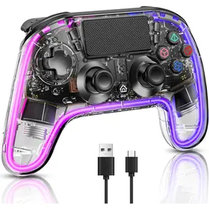 Bluetooth wireless handle p4 neutral private mode glare hall trigger gamepad PS5 Controller with Touchpad PS4 Turbo Set standard play vital accessories retro game console stick dual motor vibration thumbsticks grip steam pc double