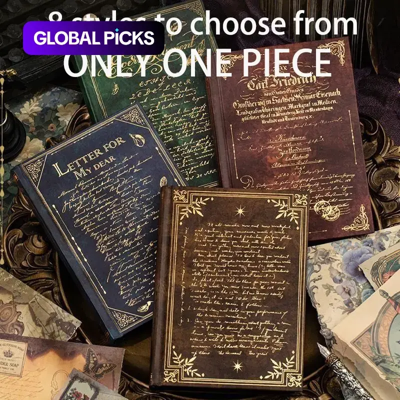 Vintage-Style Material Paper Book, 192 Pcs/Set Scrapbook & Journal-Making Paper, DIY Decorative Craft Paper, Junk Journaling Supplies #GLOBAL PICKS