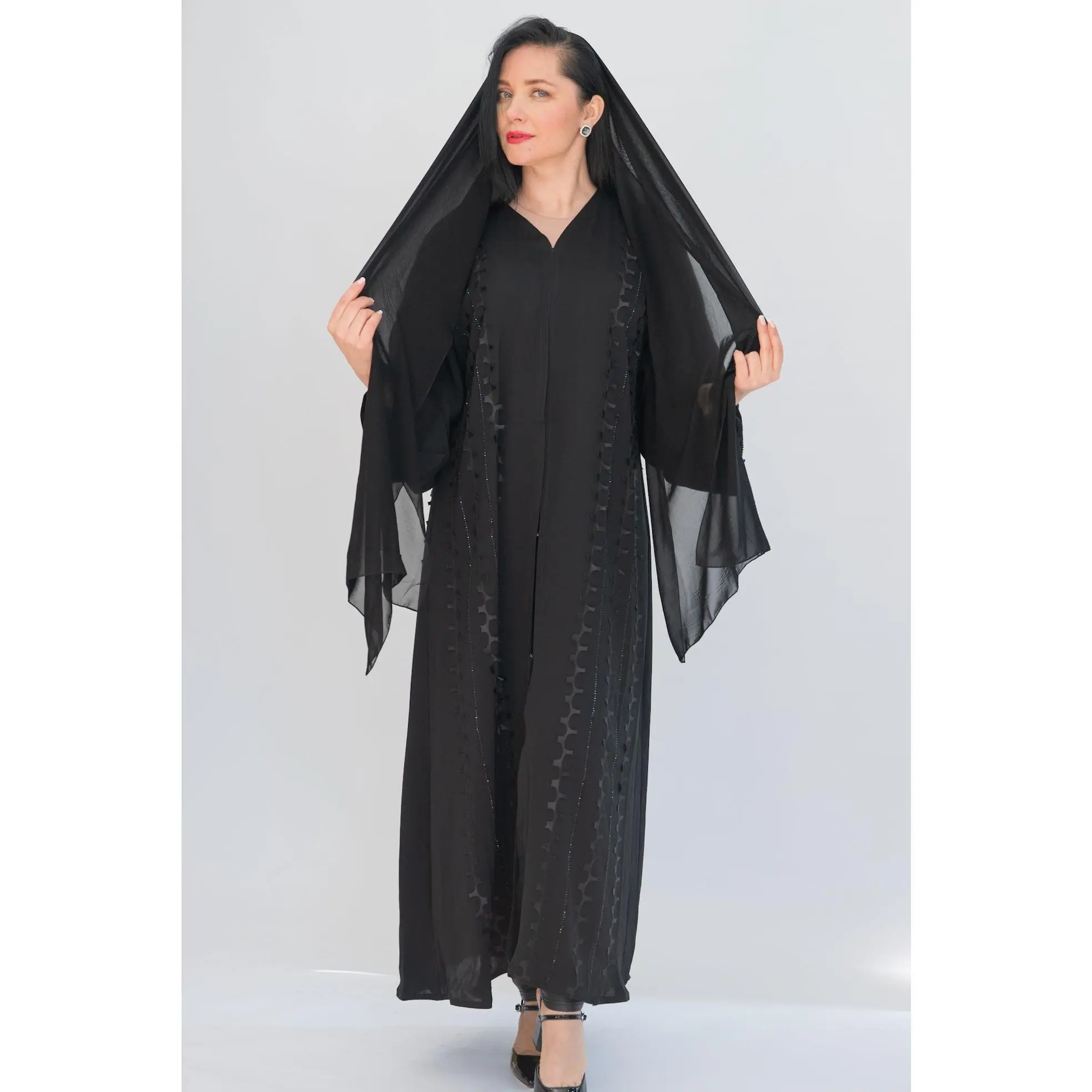 Sally Sheer Black Luxuy Abaya