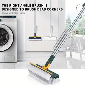 Five-In-One Electric-Free Cleaning Set, Stainless Steel Handle Bathroom Kitchen Floor Brush for Tiles And Glass Surfaces, Multi-Functional Gap Cleaner Tool