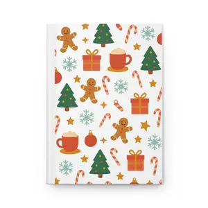 Festive Holiday Journal, Christmas Planner, Cute Notebook, Seasonal Gift, Cozy Writing Journal, Gingerbread Design