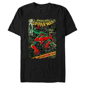 Marvel Men's Short-Sleeve Spider-Man Comic Book Anniversary  Men's Graphic Tee's, Menswear T-Shirt