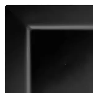 Black Square Plastic Salad Plates (8")