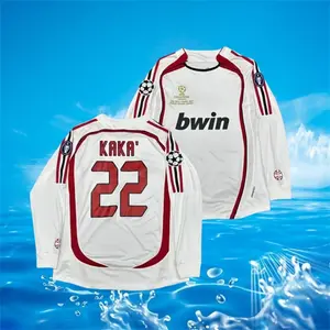 0607 Season Away White Kaka No.22 Long Sleeve Soccer Jersey