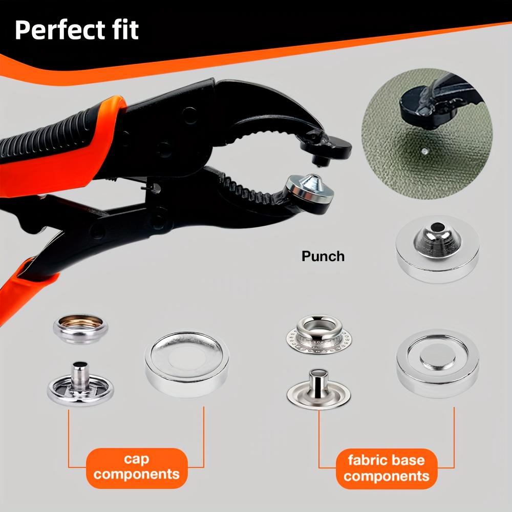 Heavy Duty Snap Fastener Tool, Snap Setter Tool with 100 Sets 4 Color Boat Cover Snaps, Snap Repair Kit, Repairing Boat Covers, Canvas, Fabric, Tarps