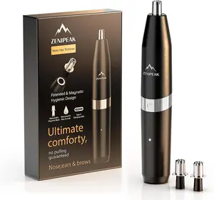 Professional Nose Hair Trimmer for Men & Women, USB-C Rechargeable Electric Ear & Nasal Clipper, Micro-Vacuum, Painless 8000 RPM, 3 Patented Magnetic Heads, Waterproof Travel Kit