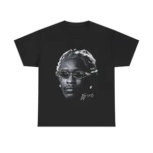 Free Thug Hard T-Shirt Rap Tee Concert Merch Free Thugger Slime Season Red Rare Hip Hop Graphic Print Casual Classic Cotton Menswear Retro Top Vintage Comfy Smooth Tshirt Streetwear Crewneck men gifts