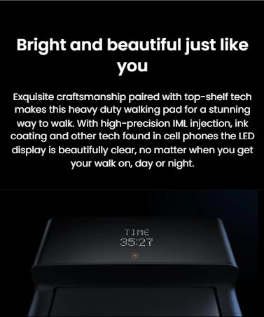 WalkingPad  A1 Pro foldable Heavy-Duty Under Desk Treadmill with Full Body-Fold Technology, 300 lb user weight   —Folds in Half, Built to Last