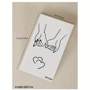 Romantic Love Herb Temporary Tattoo Sticker-Fade-Resistant Reflective, Lasts 7-14 Days