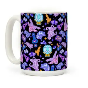 [Sale Up To 50%] Occult Hidden Penis Pattern Coffee Mug,  11 oz or 15 oz Ceramic Drinkware with Large Handles, Printed in the USA