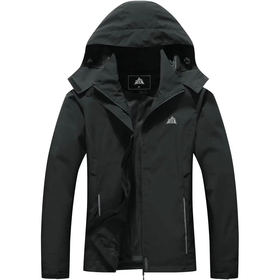 MOERDENG Women's Waterproof Rain Jacket Lightweight Raincoat Hooded Hiking Jacket Softshell Windbreaker