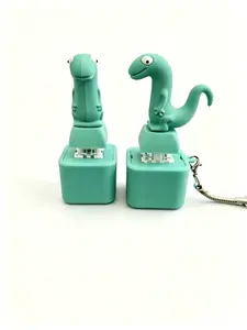 Viral Lizard Button Fidget Toy, Rechargeable USB-C Keychain Clicker with Light & Sound, Portable Stress Relief Desk Ornament,summervibes