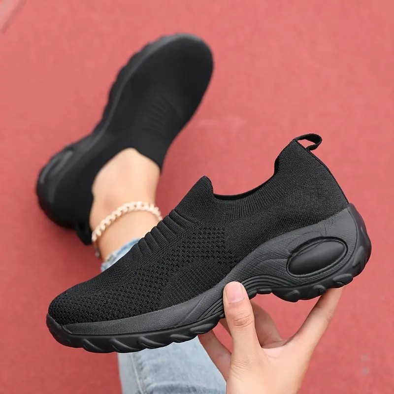 Women's Breathable-On Sneakers with EVA Cushioning Sole - Minimalist Low-Top Training/Gym Shoes Suitable Women, Lightweight Casual Athletic Footwear with Soft Inner Lining, Outsole Running, Commuting & Casual Attire, Women Shoes