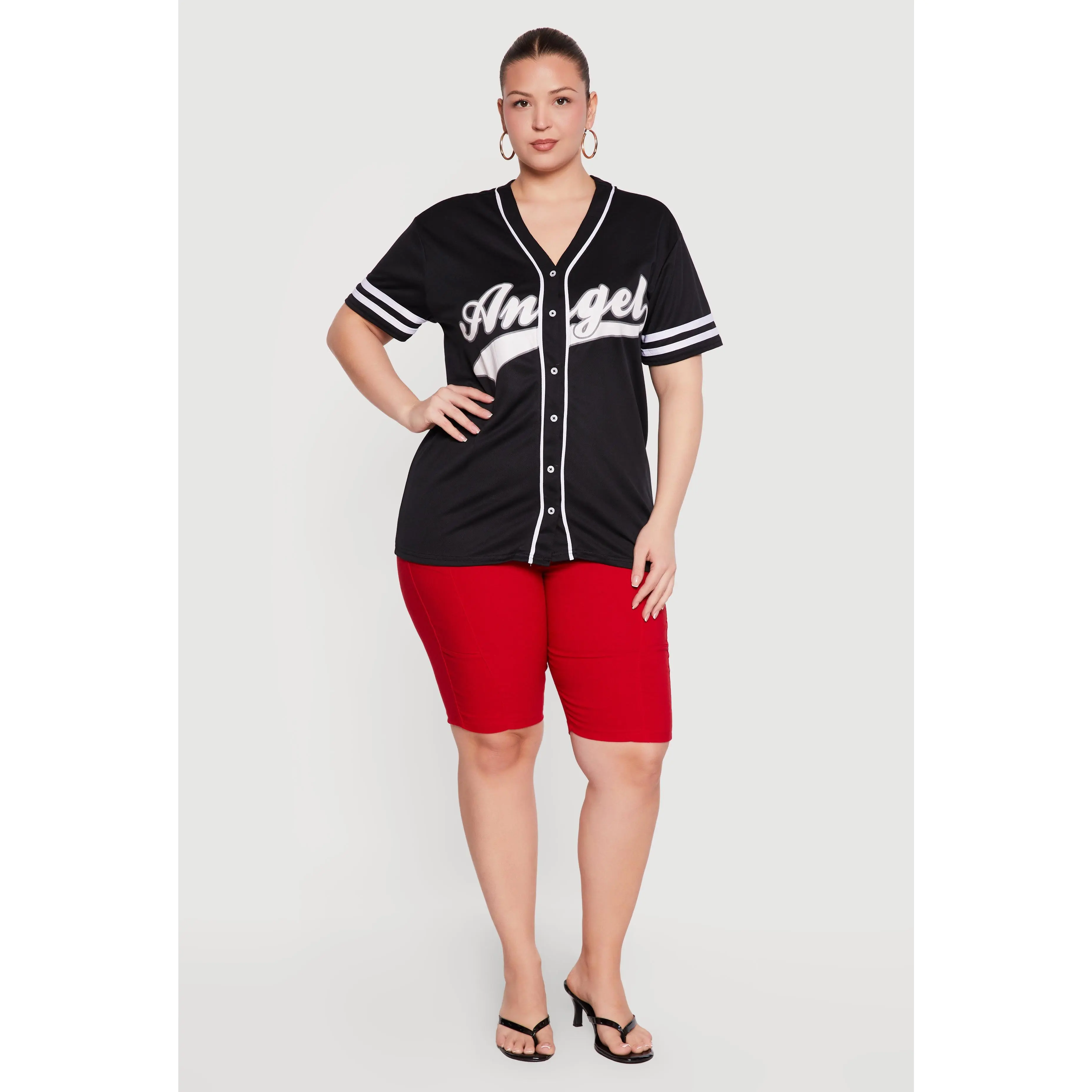 Plus Size Angel Baseball Jersey