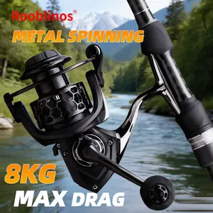Rooblinos GTA3 Spinning Reel, 17.5LBS Carbon Drag, Full Metal Gears, Waterproof, Saltwater Freshwater Fishing, Durable Smooth, All Waters Versatile, Corrosion Resistant, High Performance Fishing Reel for Bass Trout Inshore Offshore Angling