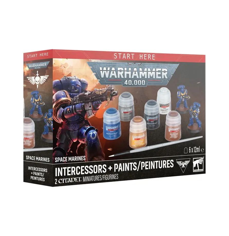 Warhammer 40k: Space Marines - Intercessors + Paints Set 11th Edition