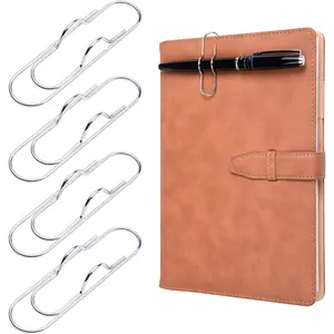 Pen Clip, 12 Pack Stainless Steel Pen Clip Holder for Notebook, Books, Journal, Clipboard, Paper, etc. - 2.6 x 0.7 inch ()