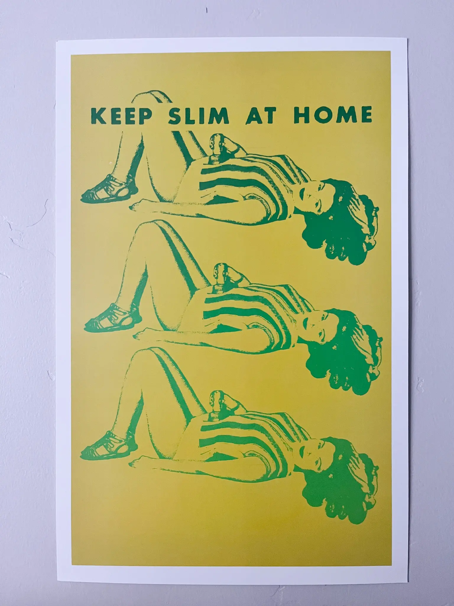 Keep Slim at Home (Green) - Pop Art Mini Poster 11x17 High Quality Glicee Print