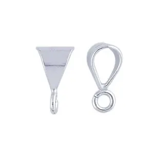 Sterling silver pendant bails with ring, choose your size